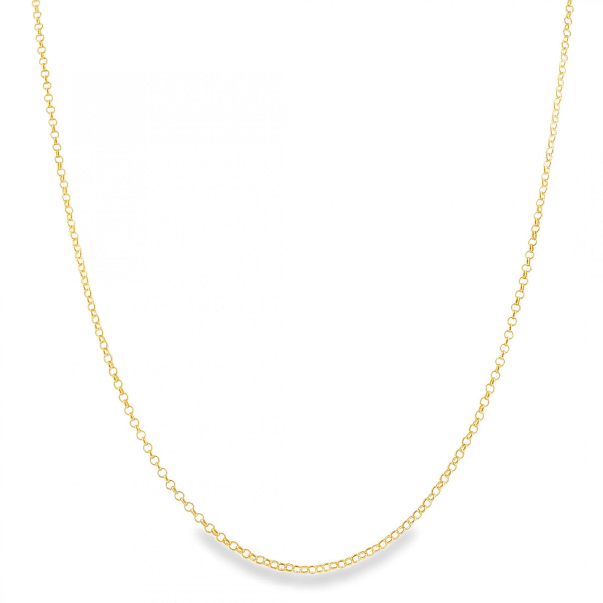 9ct Yellow Gold Round Belcher Chain - 18" - 2.0g