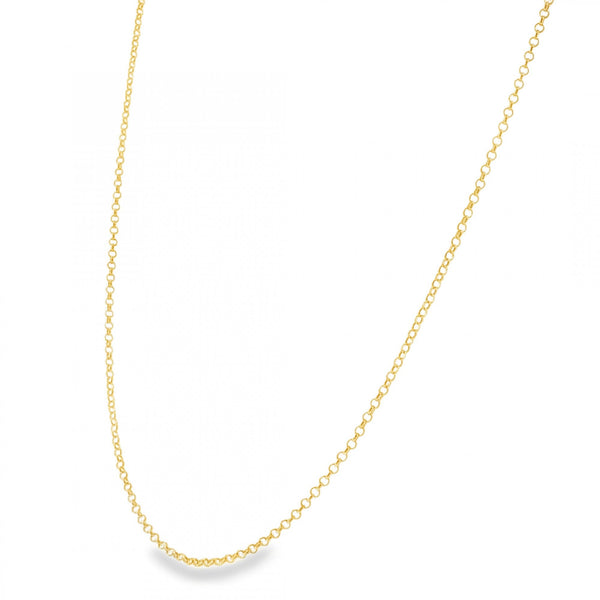 9ct Yellow Gold Round Belcher Chain - 18" - 2.0g