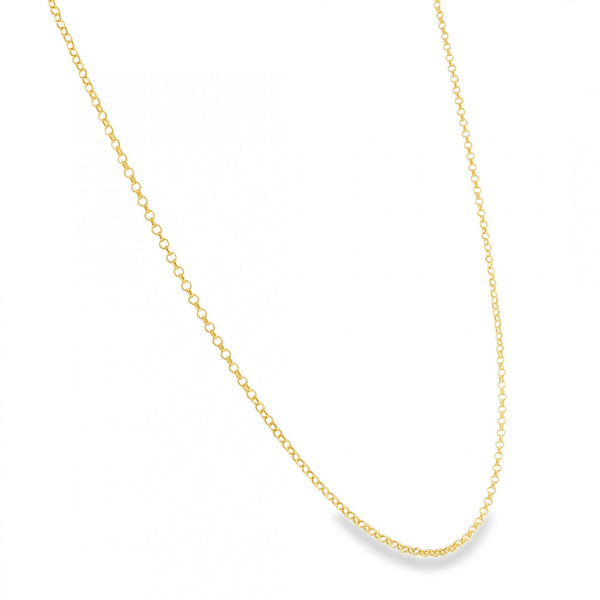 9ct Yellow Gold Round Belcher Chain - 20" - 2.2g