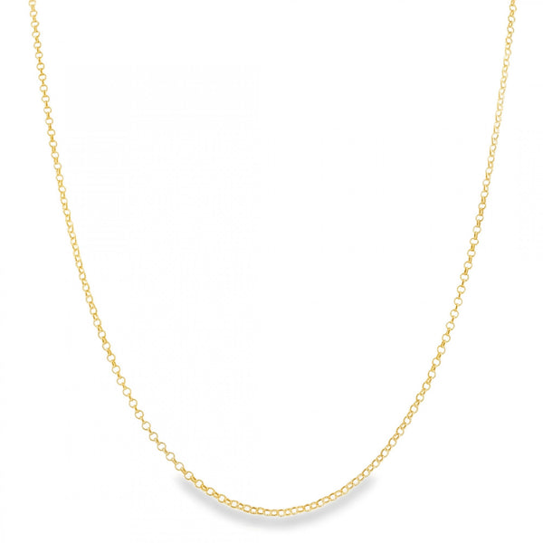 9ct Yellow Gold Round Belcher Chain - 20" - 2.2g