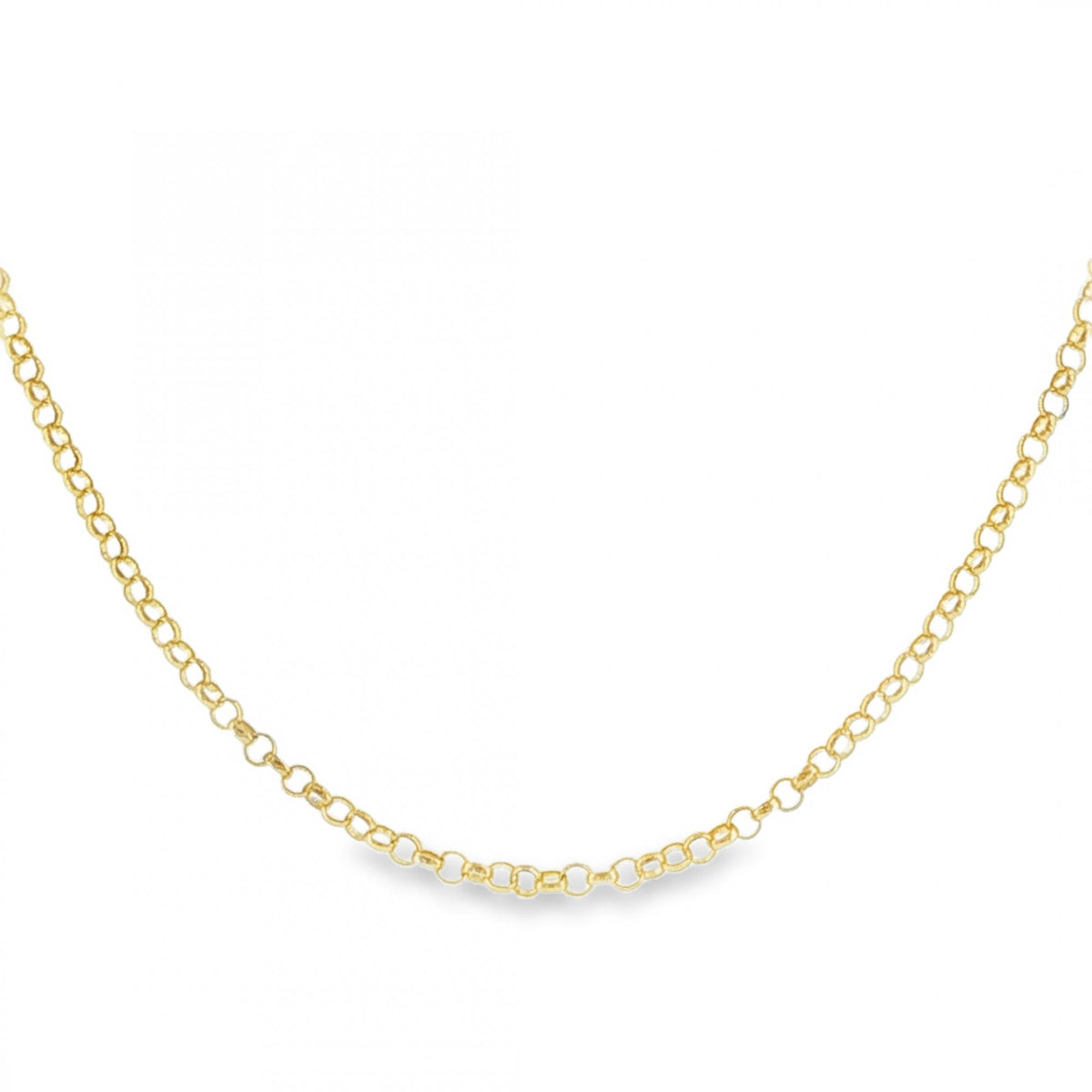 9ct Yellow Gold Round Belcher Chain - 20" - 2.8g
