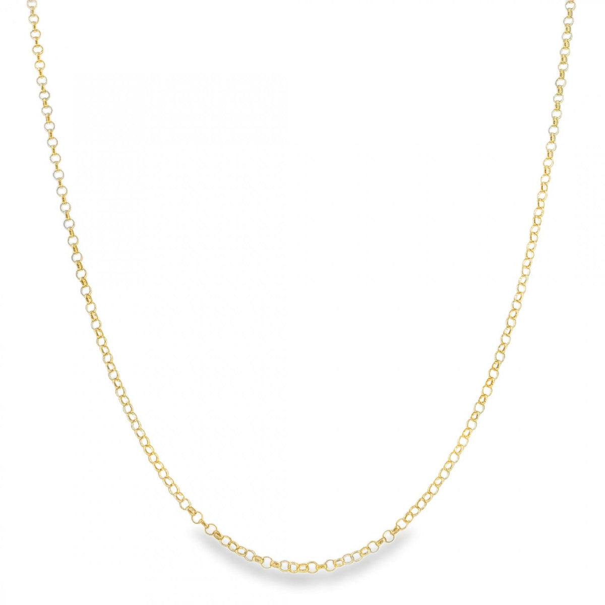 9ct Yellow Gold Round Belcher Chain - 20" - 2.8g