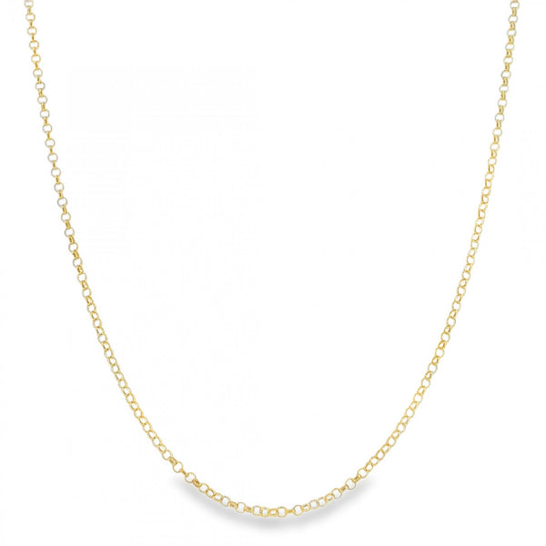 9ct Yellow Gold Round Belcher Chain - 20" - 2.8g