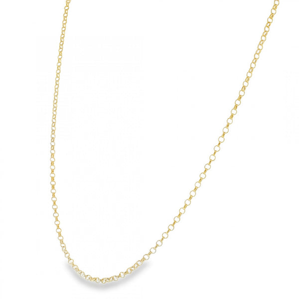 9ct Yellow Gold Round Belcher Chain - 20" - 2.8g