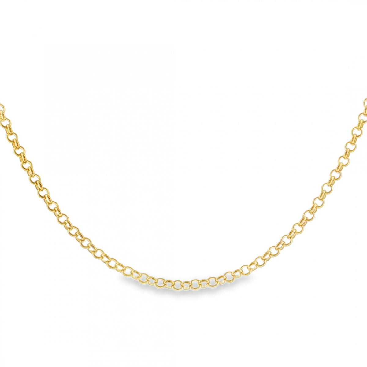 9ct Yellow Gold Round Belcher Chain - 20" - 3.9g