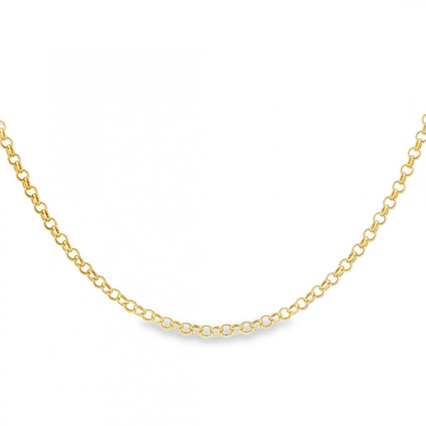 9ct Yellow Gold Round Belcher Chain - 20" - 3.9g