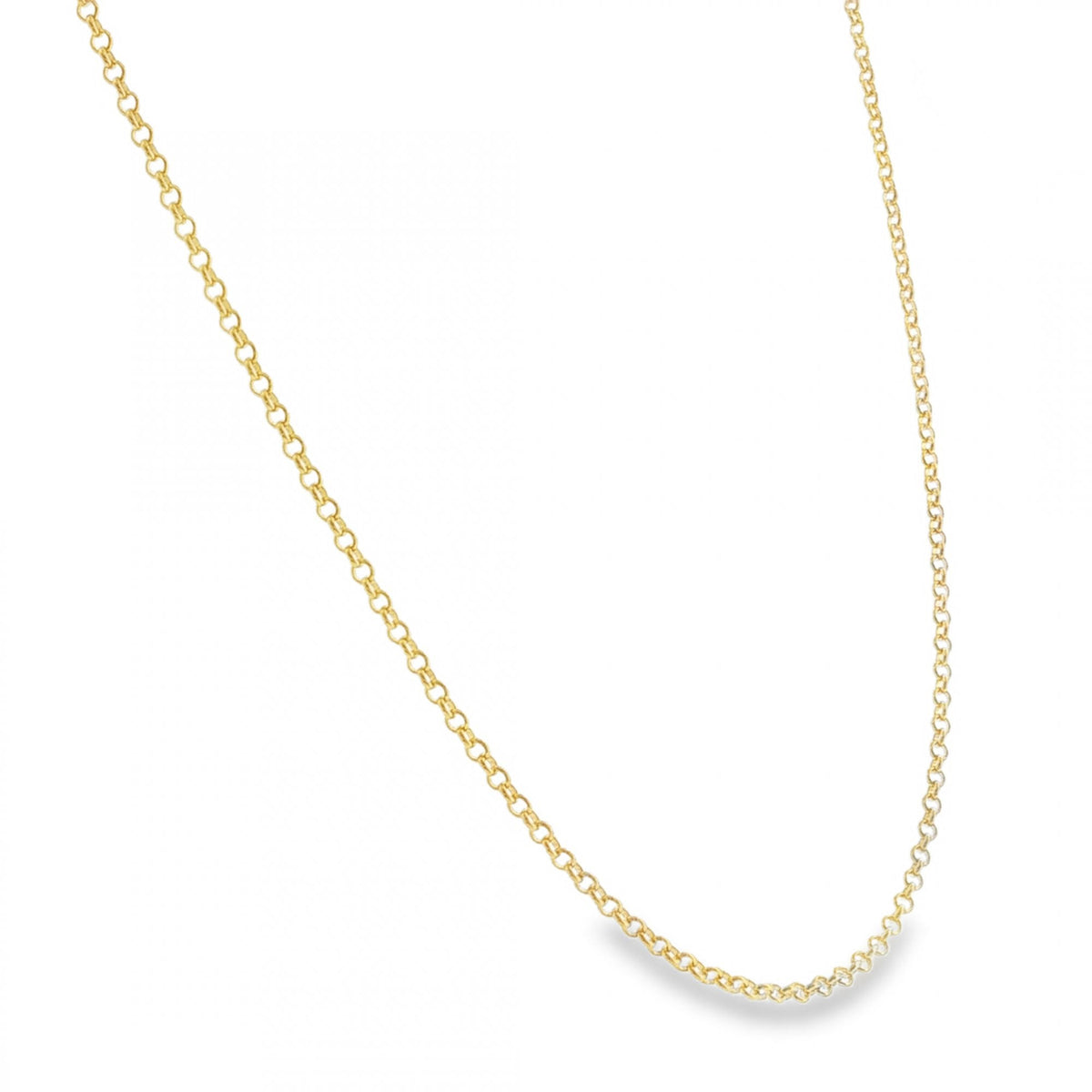 9ct Yellow Gold Round Belcher Chain - 20" - 3.9g