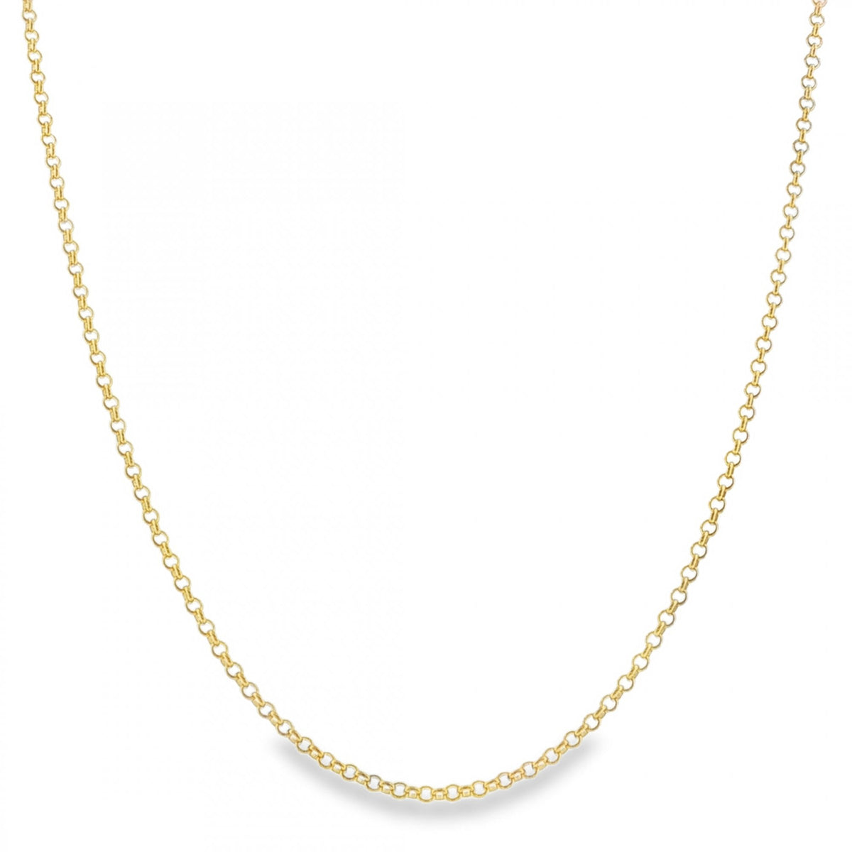 9ct Yellow Gold Round Belcher Chain - 20" - 3.9g