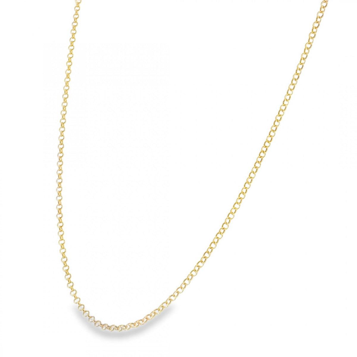 9ct Yellow Gold Round Belcher Chain - 20" - 3.9g