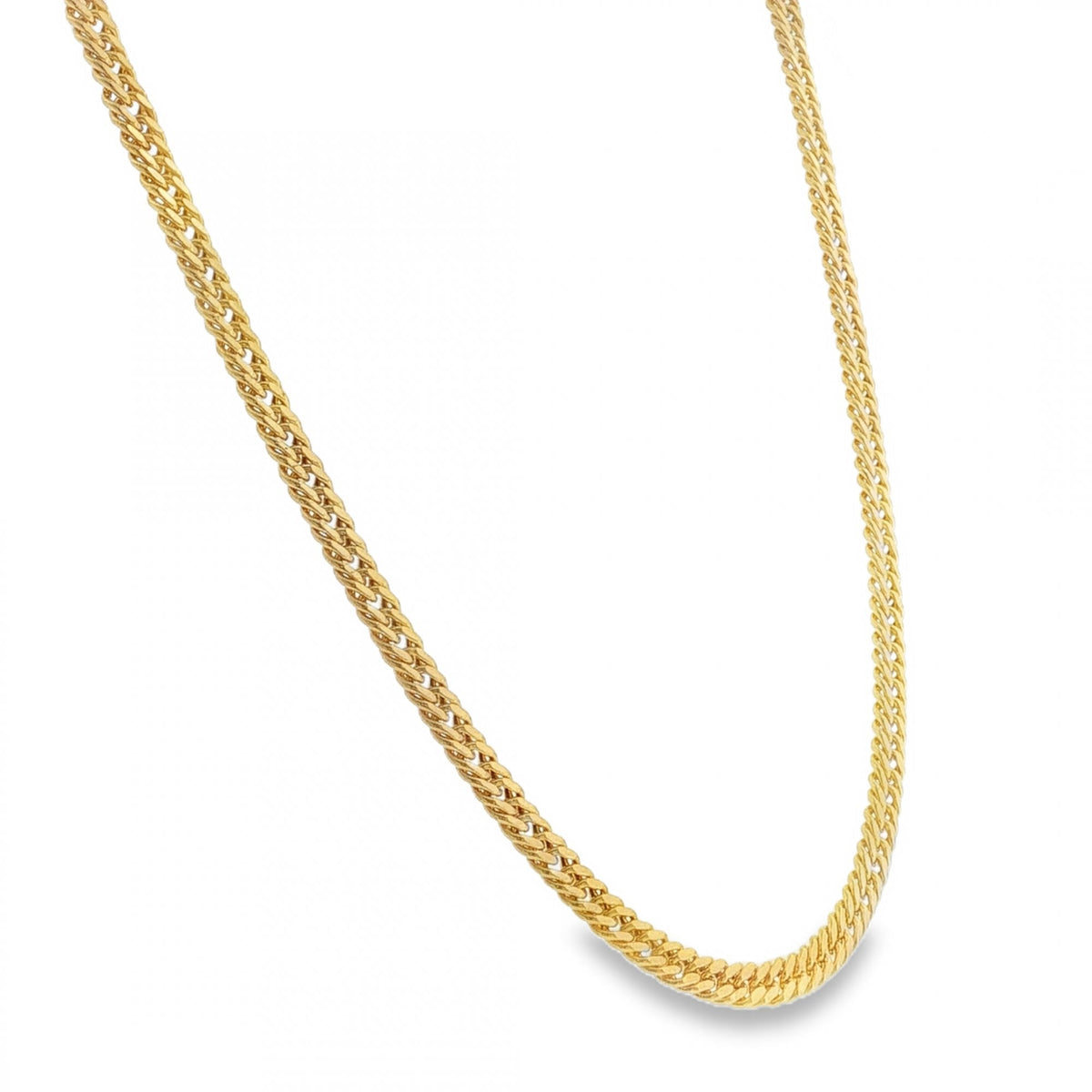 9ct Yellow Gold Hollow Double Curb Chain - 18" - 6.8g