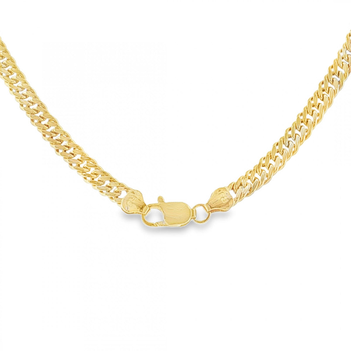 9ct Yellow Gold Hollow Double Curb Chain - 18" - 6.8g