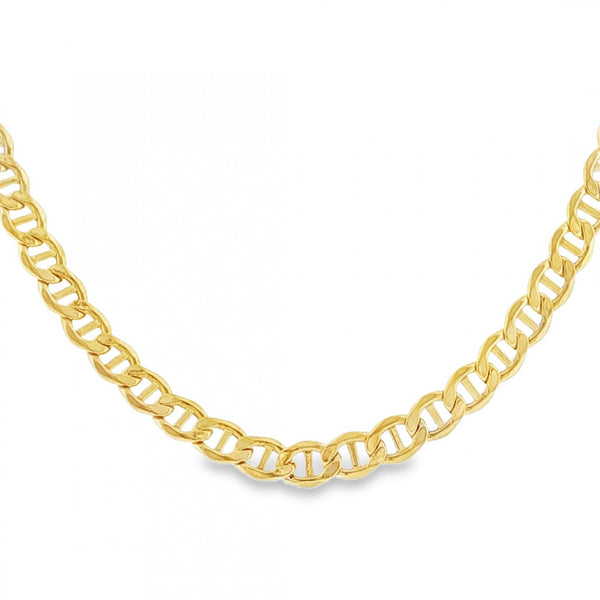 9ct Yellow Gold Hollow Anchor Chain - 18" - 5.4g