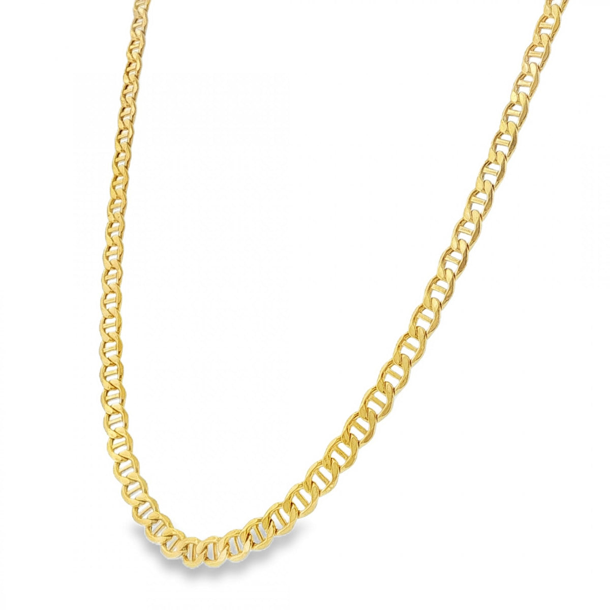 9ct Yellow Gold Hollow Anchor Chain - 18" - 5.4g