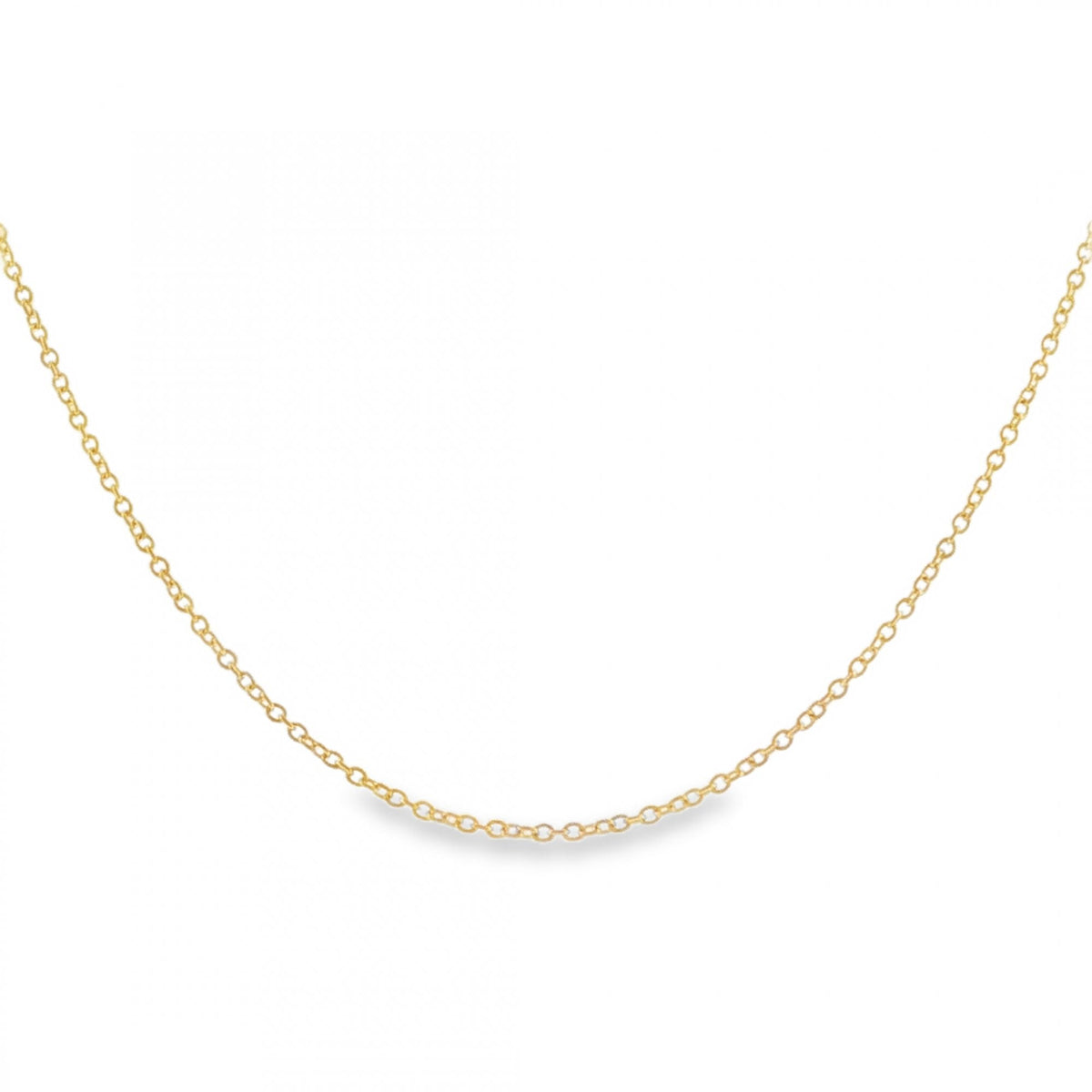 9ct Yellow Gold Closed Trace Chain - 16/18" - 1.3g