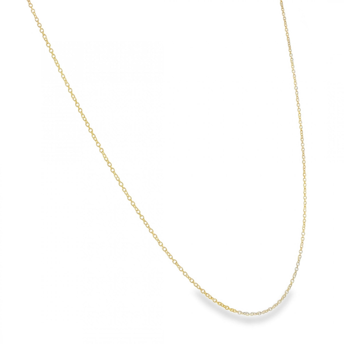 9ct Yellow Gold Closed Trace Chain - 16/18" - 1.3g