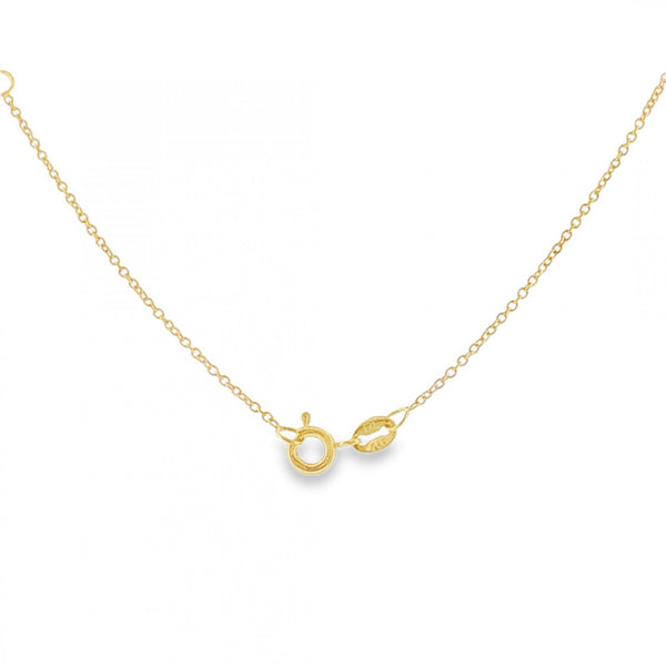 9ct Yellow Gold Closed Trace Chain - 16/18" - 1.3g