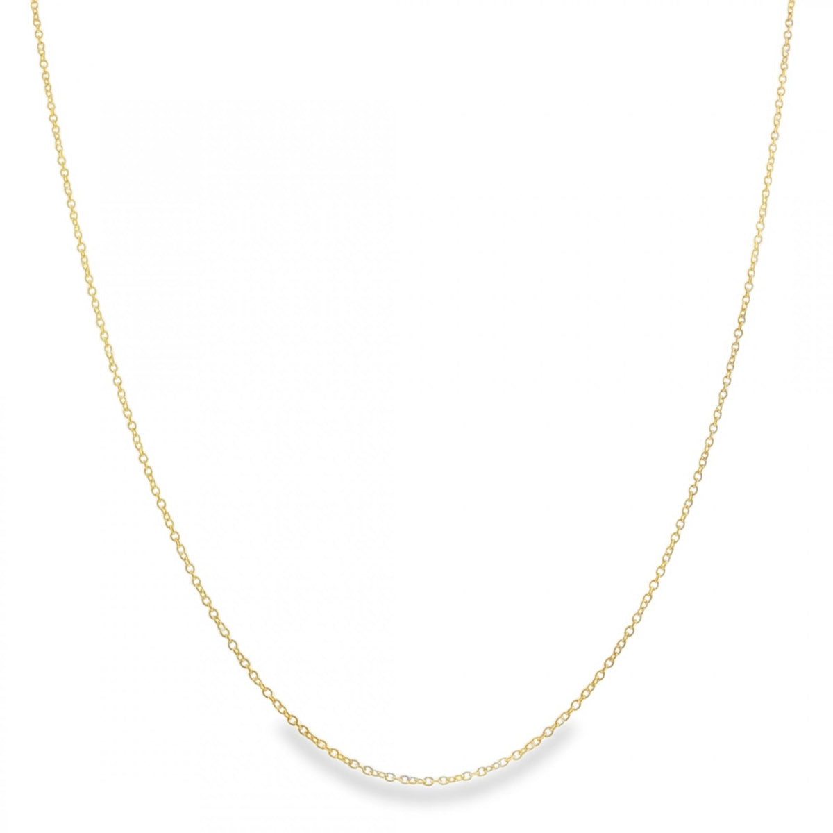 9ct Yellow Gold Closed Trace Chain - 16/18" - 1.3g