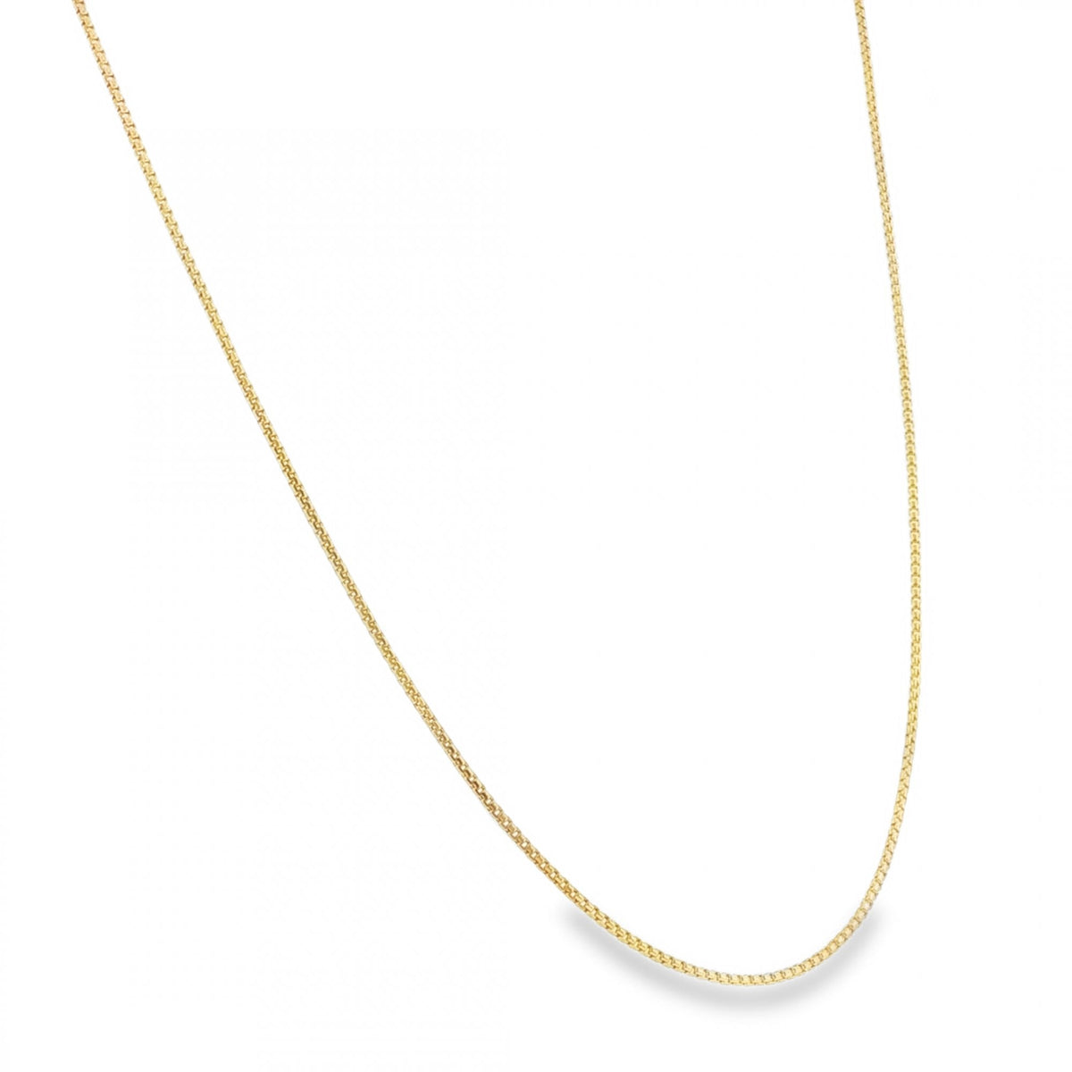 9ct Yellow Gold D-Cut Box Chain - 16/18" - 1.5g