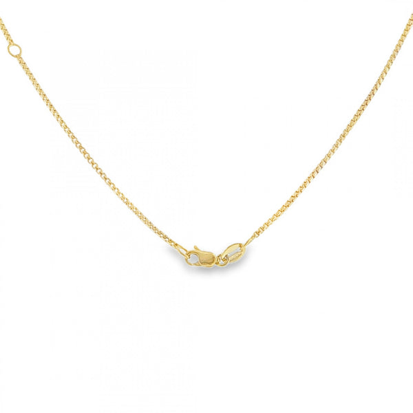 9ct Yellow Gold D-Cut Box Chain - 16/18" - 1.5g