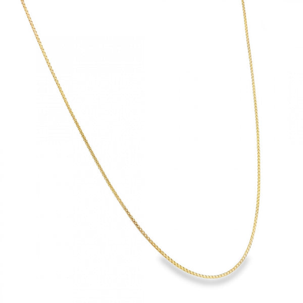 9ct Yellow Gold D-Cut Box Chain - 18/20" - 1.9g