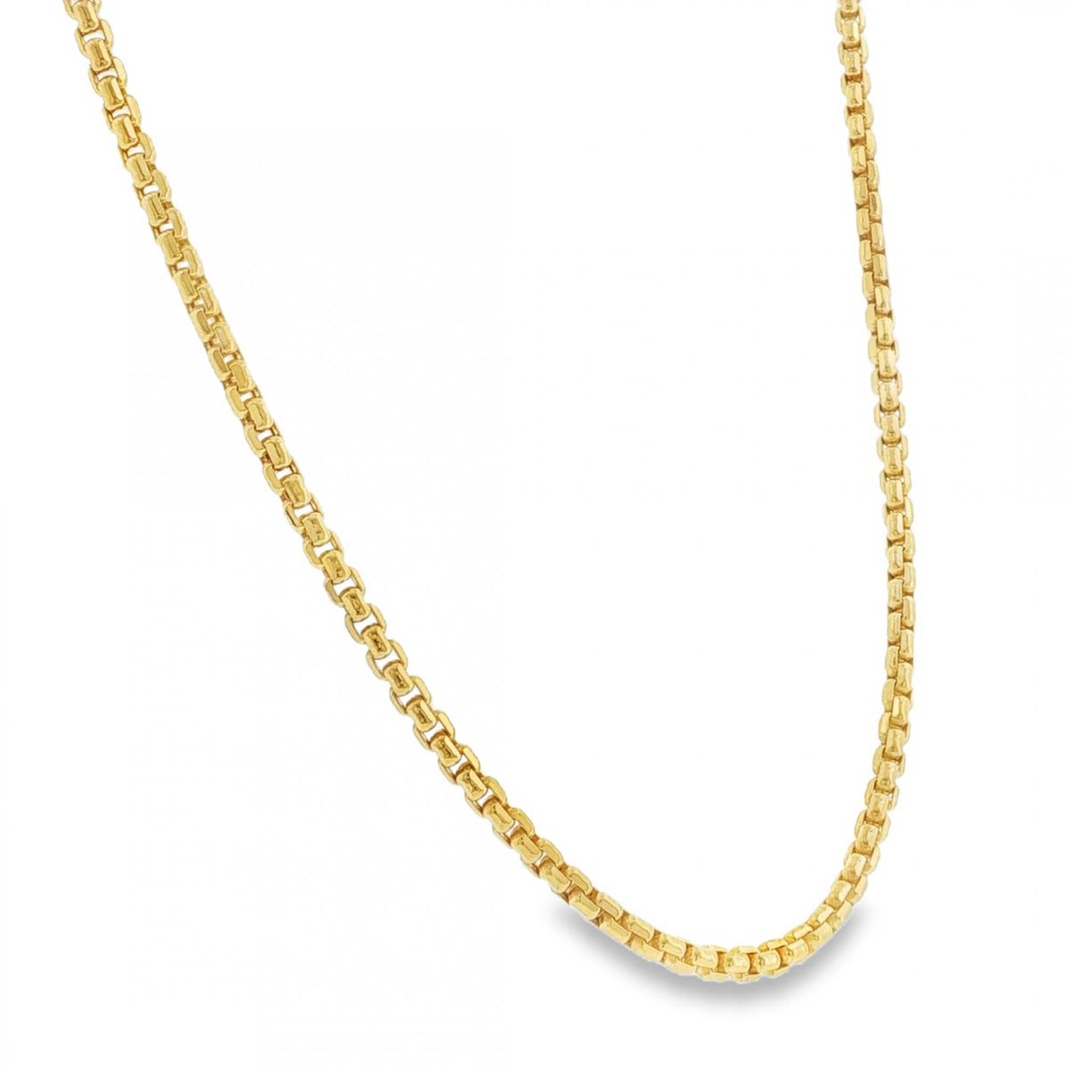 9ct Yellow Gold D-Cut Box Chain - 20" - 10.9g