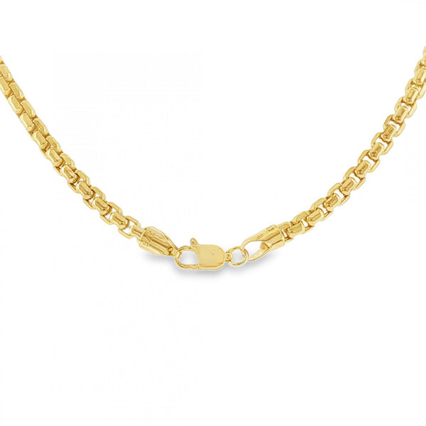 9ct Yellow Gold D-Cut Box Chain - 20" - 10.9g