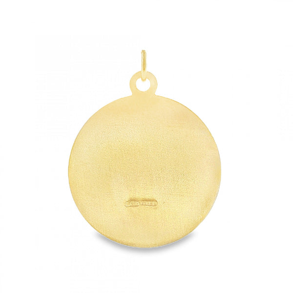 9ct Yellow Gold St Christopher Pendant - 27x27x1mm - 8.4g