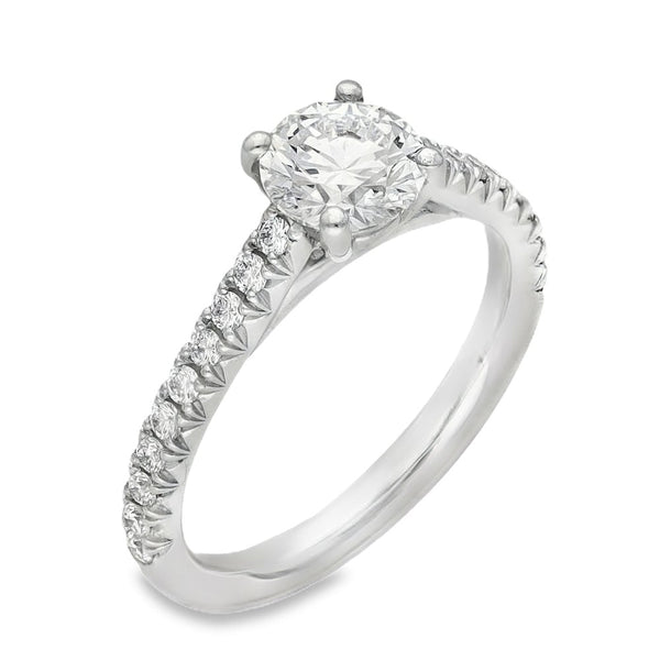 950 Platinum Diamond Engagement Ring - Size G - 0.82ct