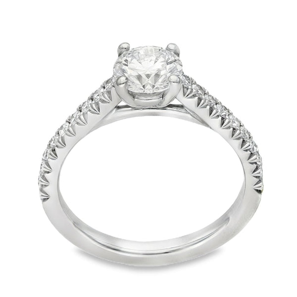 950 Platinum Diamond Engagement Ring - Size G - 0.82ct