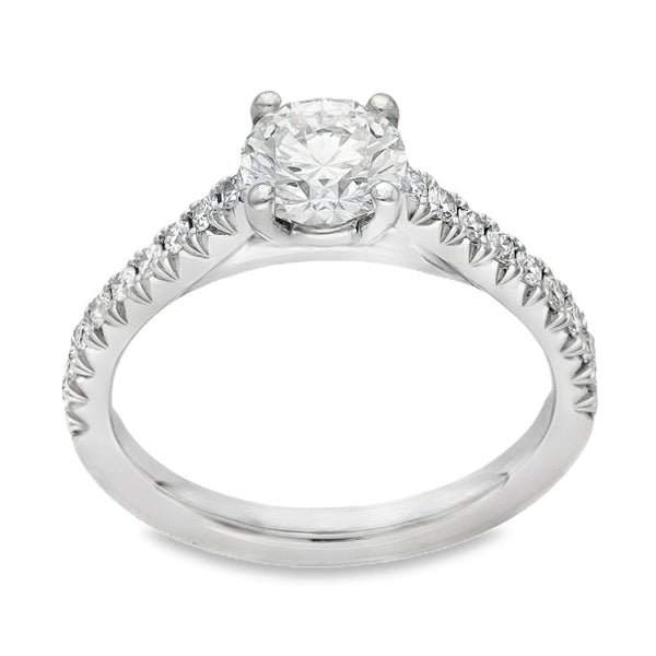 950 Platinum Diamond Engagement Ring - Size G - 0.82ct