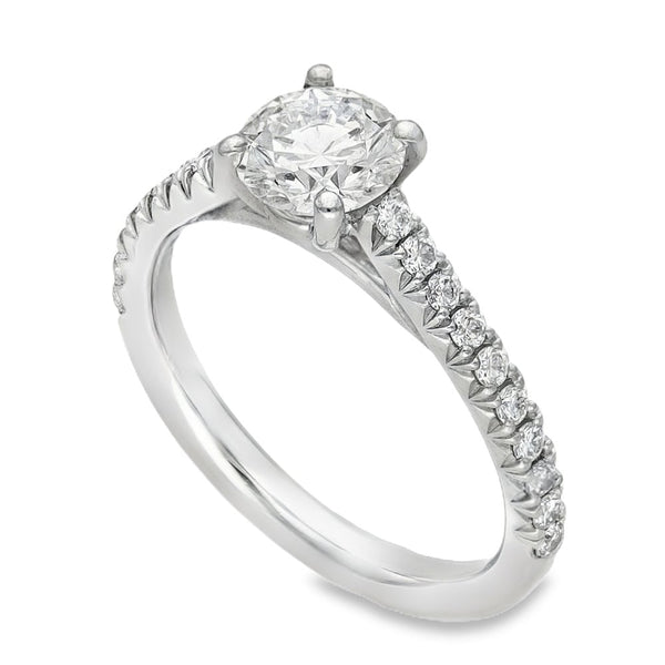 950 Platinum Diamond Engagement Ring - Size G - 0.82ct