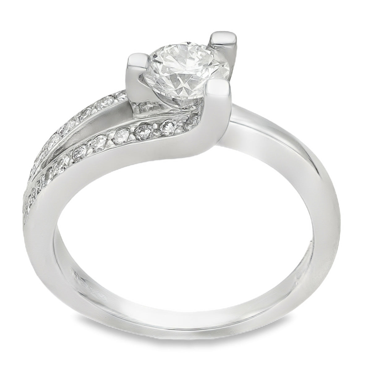 950 Platinum Diamond Split Shoulder Engagement Ring - 0.94ct