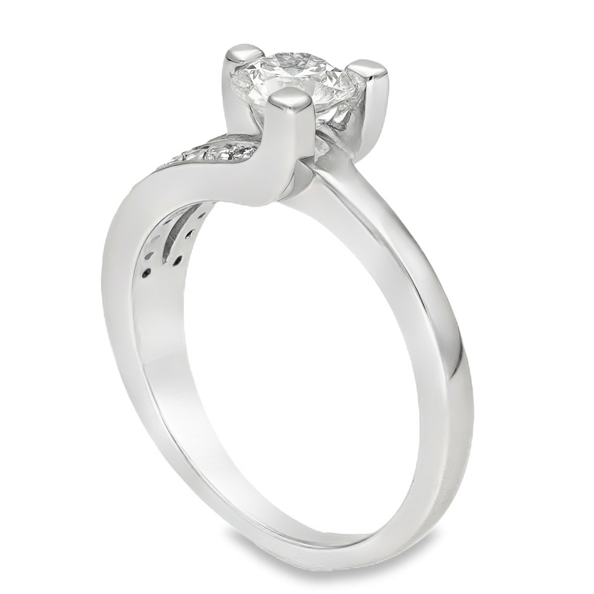 950 Platinum Diamond Split Shoulder Engagement Ring - 0.94ct