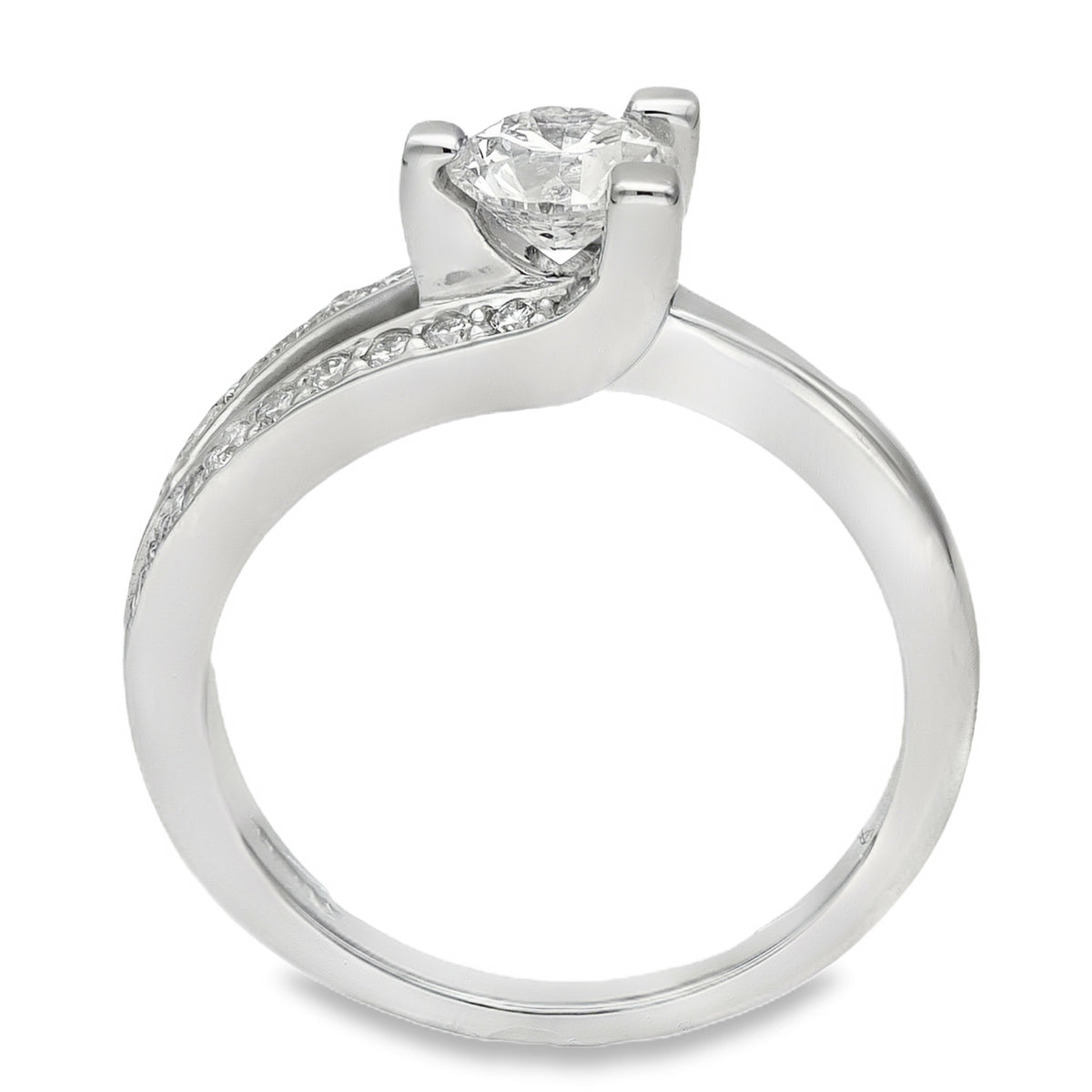 950 Platinum Diamond Split Shoulder Engagement Ring - 0.94ct