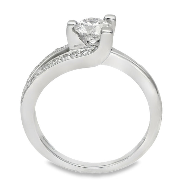 950 Platinum Diamond Split Shoulder Engagement Ring - 0.94ct