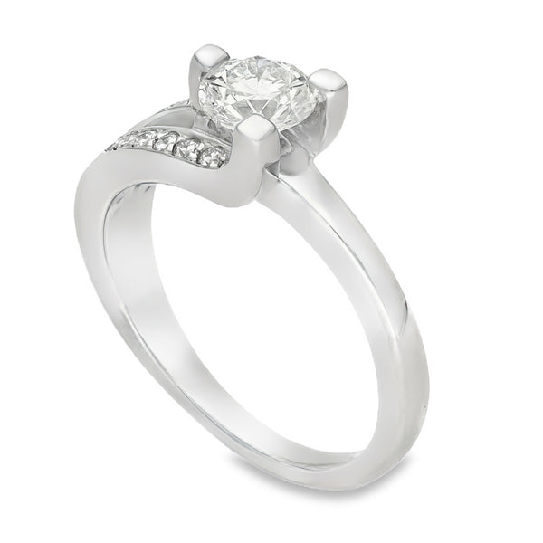 950 Platinum Diamond Split Shoulder Engagement Ring - 0.94ct