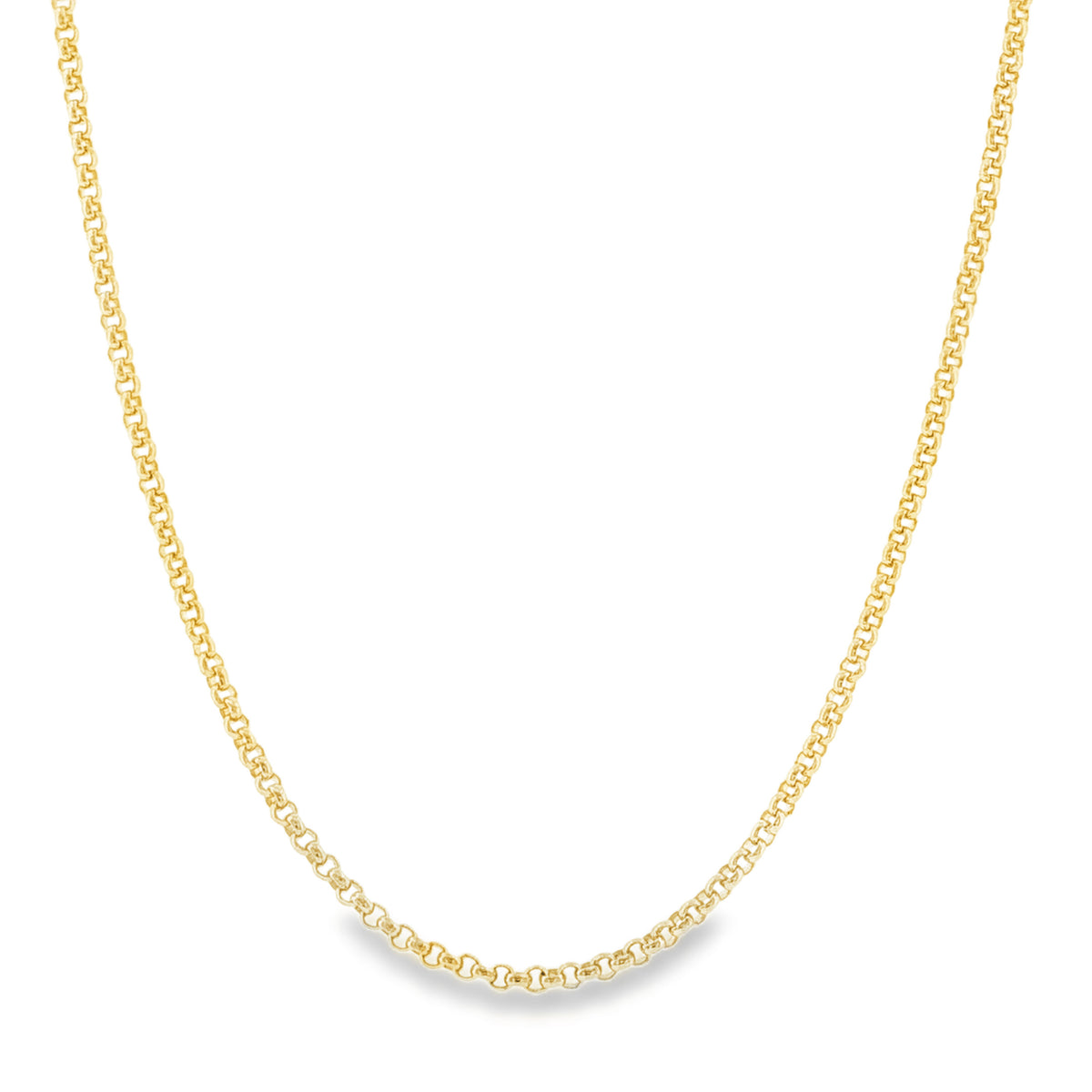 9ct Yellow Gold Round Belcher Chain - 27" - 11.3g