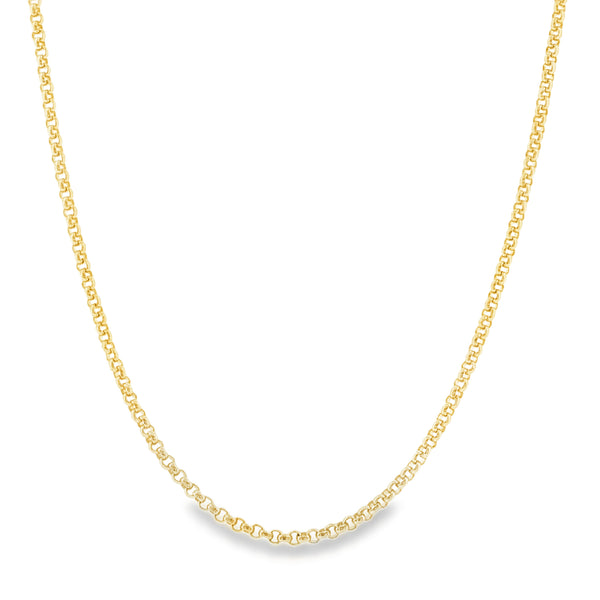 9ct Yellow Gold Round Belcher Chain - 27" - 11.3g