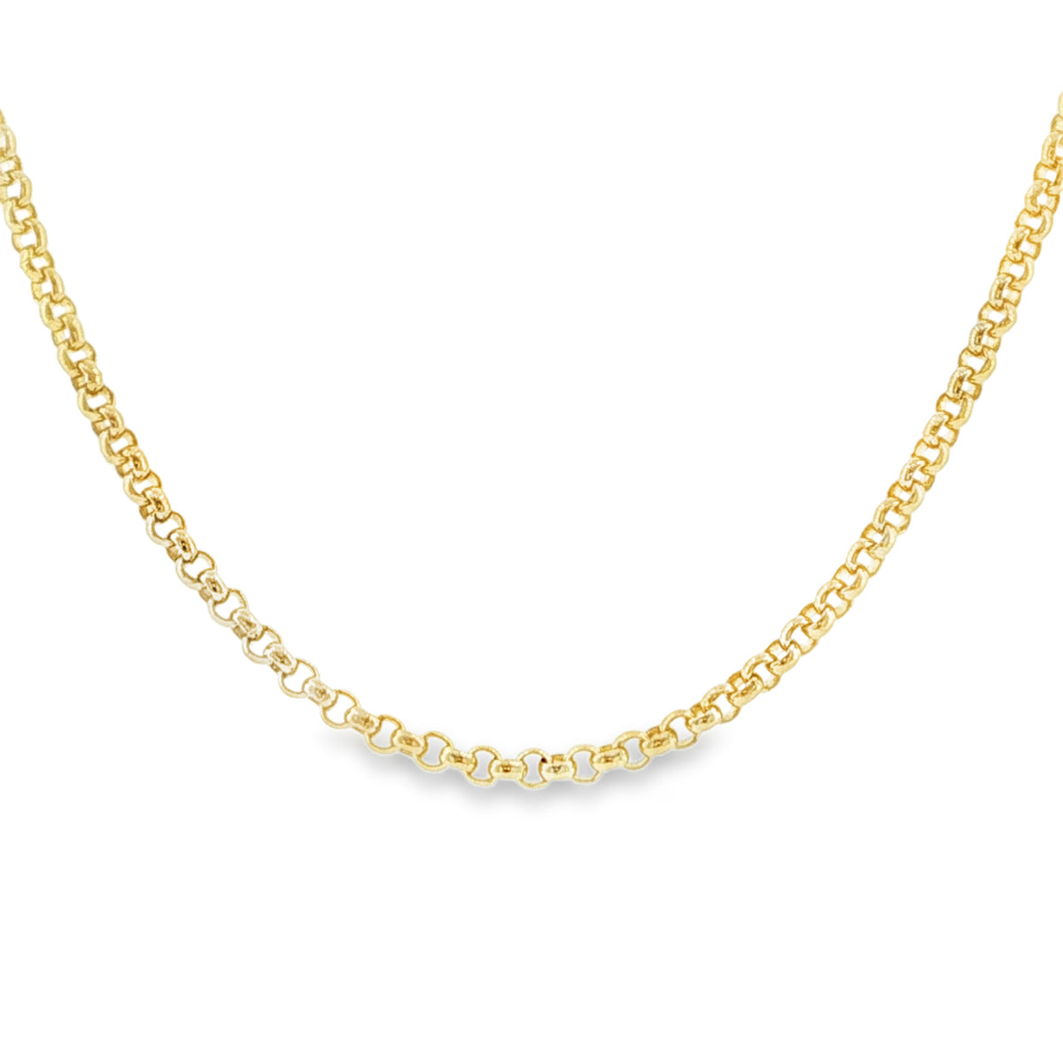 9ct Yellow Gold Round Belcher Chain - 27" - 11.3g