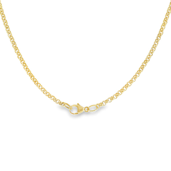 9ct Yellow Gold Round Belcher Chain - 27" - 11.3g