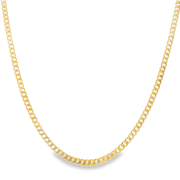 9ct Yellow Gold Fine Curb Chain - 20" - 4.2g