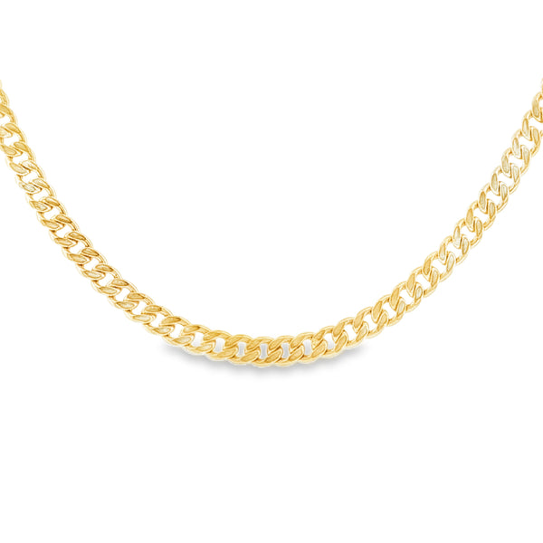 9ct Yellow Gold Fine Curb Chain - 20" - 4.2g