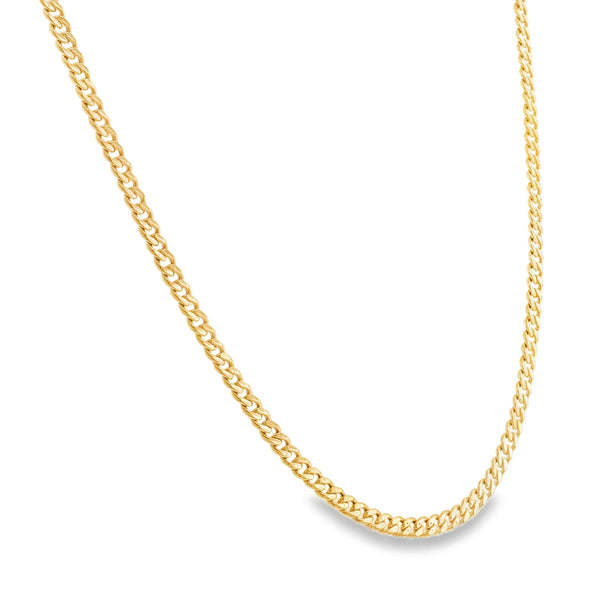9ct Yellow Gold Fine Curb Chain - 20" - 4.2g