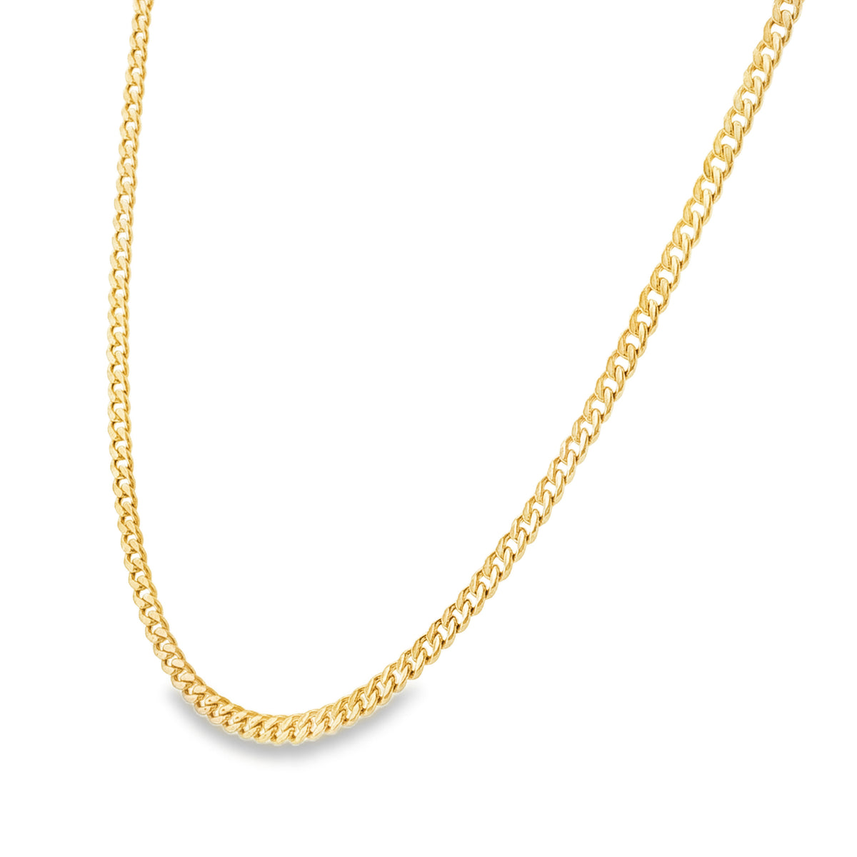 9ct Yellow Gold Fine Curb Chain - 20" - 4.2g