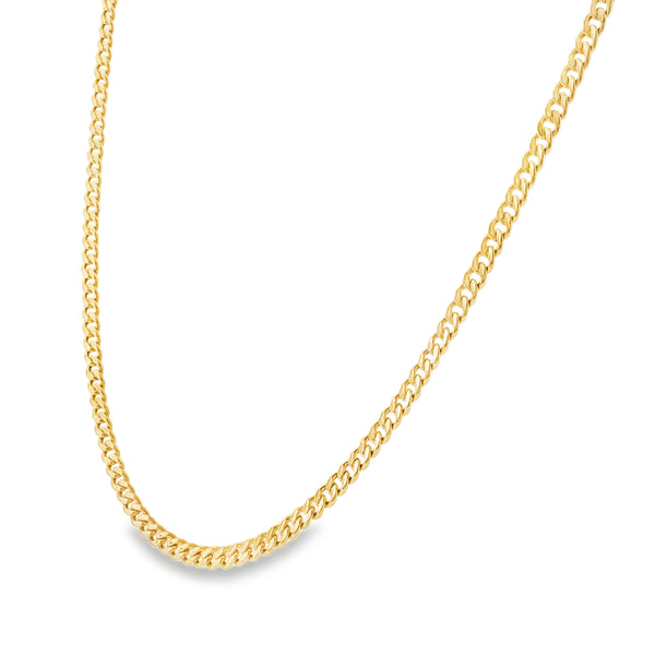 9ct Yellow Gold Fine Curb Chain - 20" - 4.2g