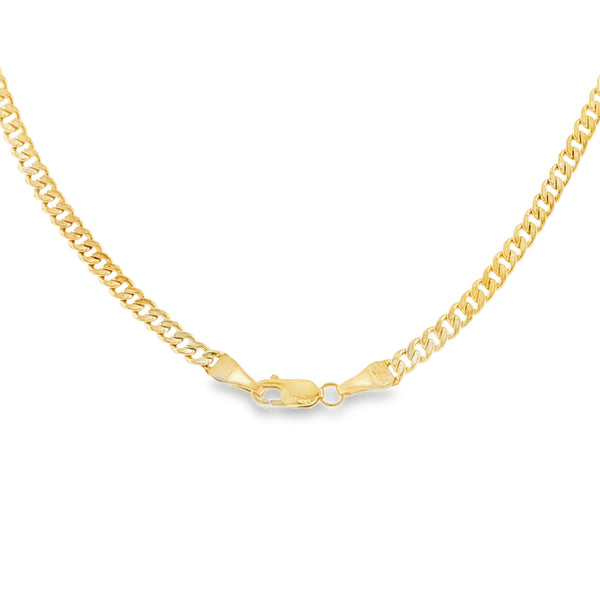 9ct Yellow Gold Fine Curb Chain - 20" - 4.2g