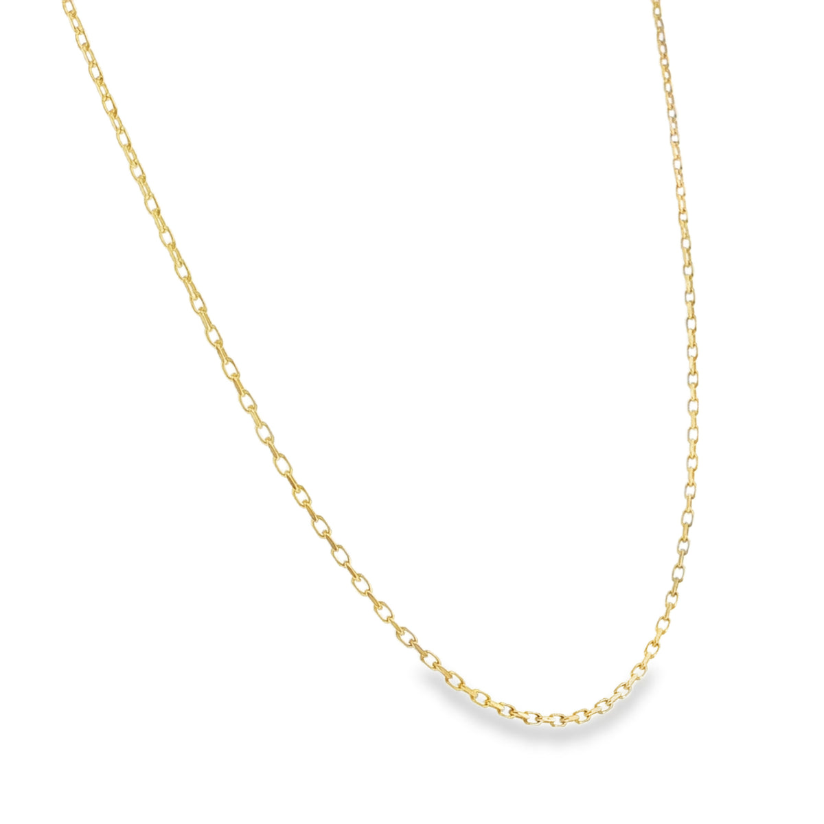 9ct Yellow Gold Fine Trace Chain - 16" - 2.1g