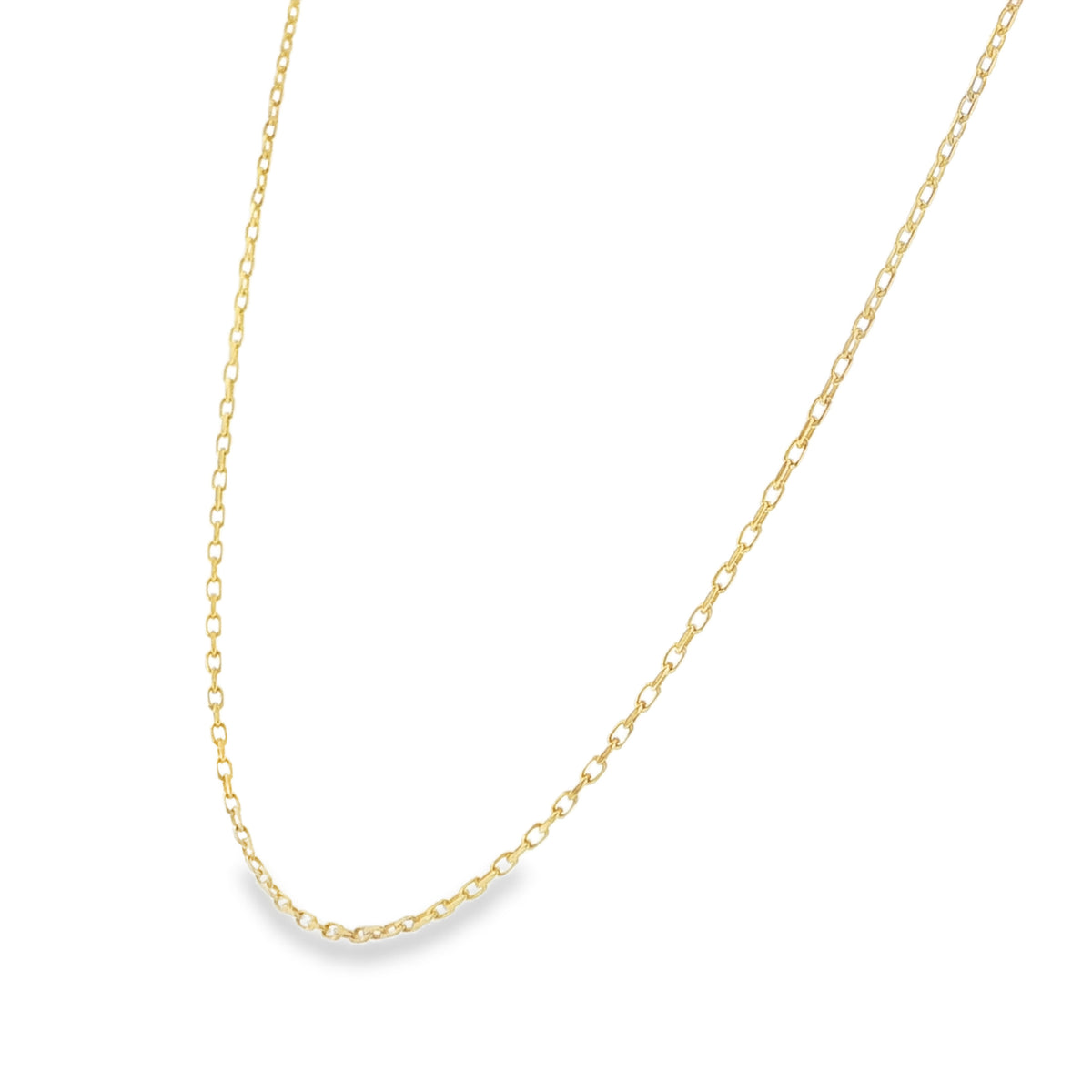 9ct Yellow Gold Fine Trace Chain - 16" - 2.1g