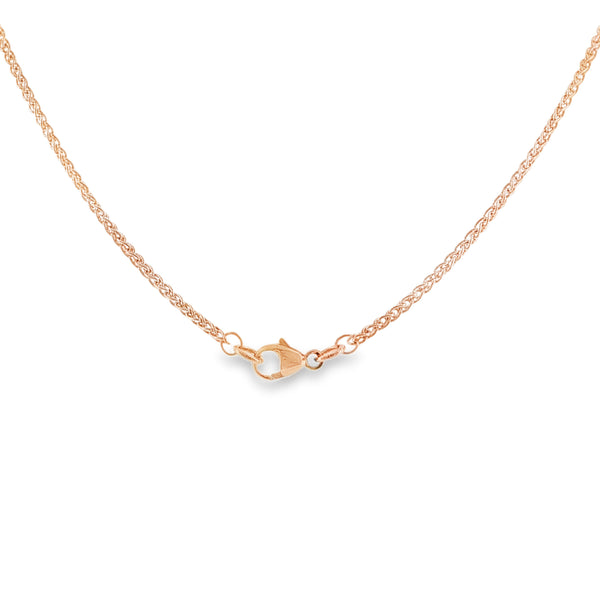 9ct Rose Gold Fine Spiga Chain - 20" - 4.6g
