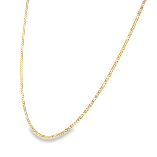 9ct Yellow Gold Fine Curb Chain - 15" - 4.4g